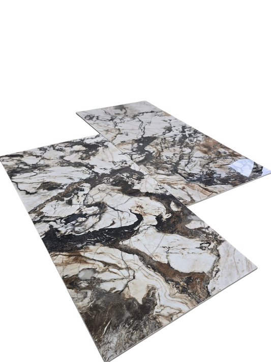 24x48 I705 Foyer Contrast Cream Polished Porcelain Tile - Sold by Ctn