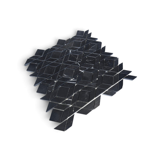 Nero Marquina Pietra Divina 13.38"x13.30" - Sold by Sheet