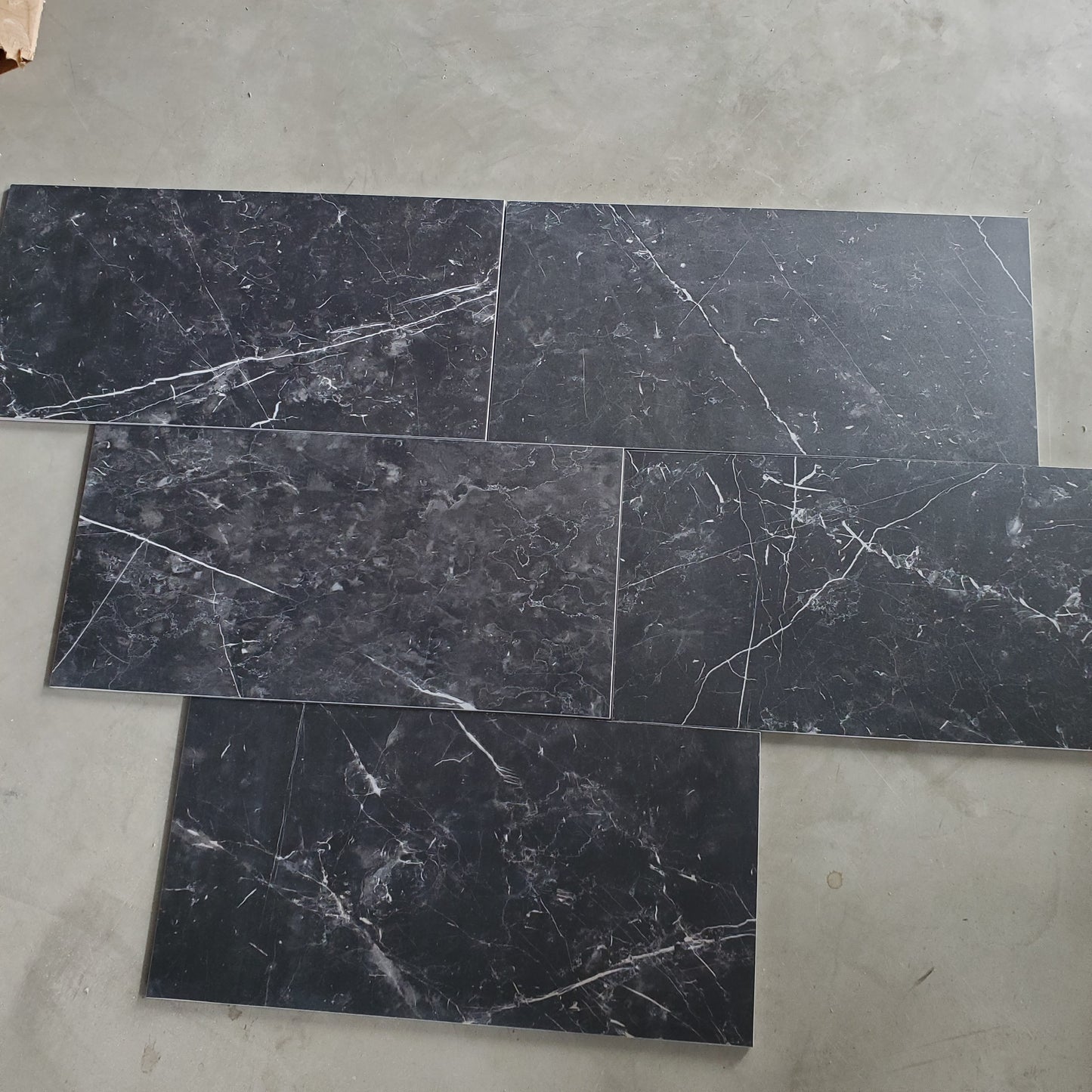 12"x24" Luxury Nero Marquina Matte Tile Glased Porcelain