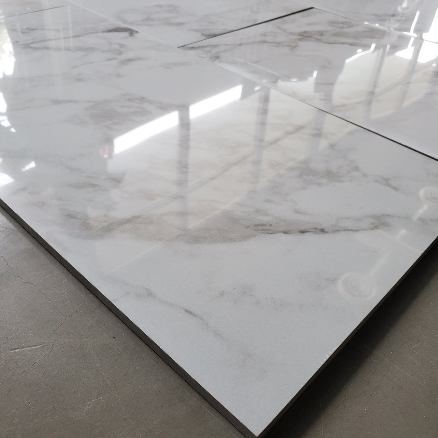 12"x24" Polished Porcelain Tile I614 Marble Obsession White Polished