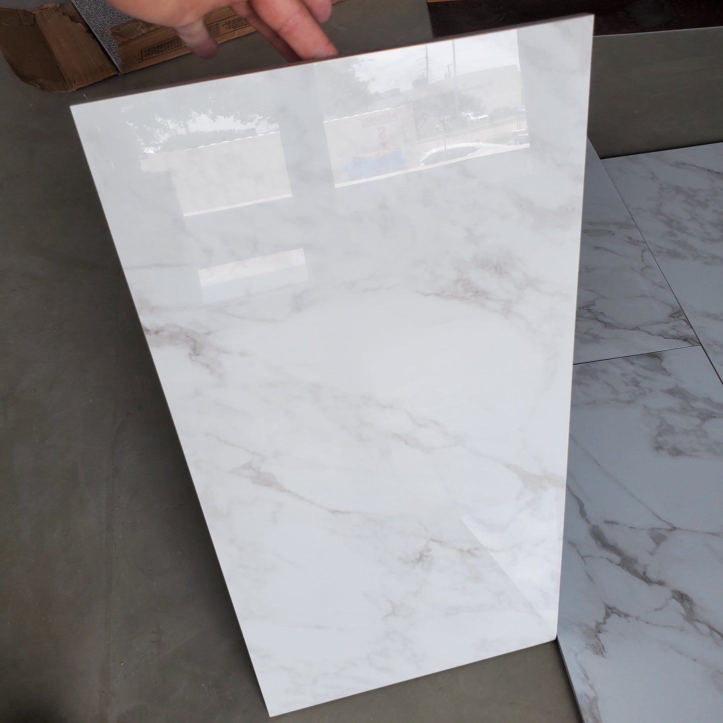 12"x24" Polished Porcelain Tile I614 Marble Obsession White Polished