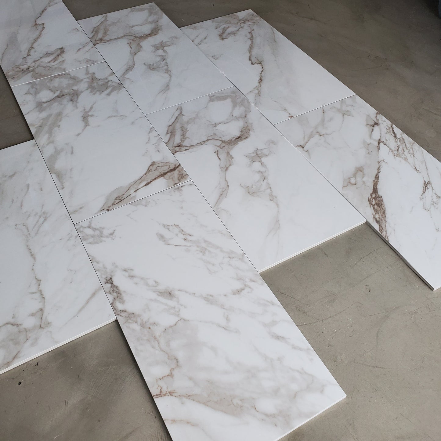 12"x24" I578 White Cal Porcelain Tile - Sold by ctn