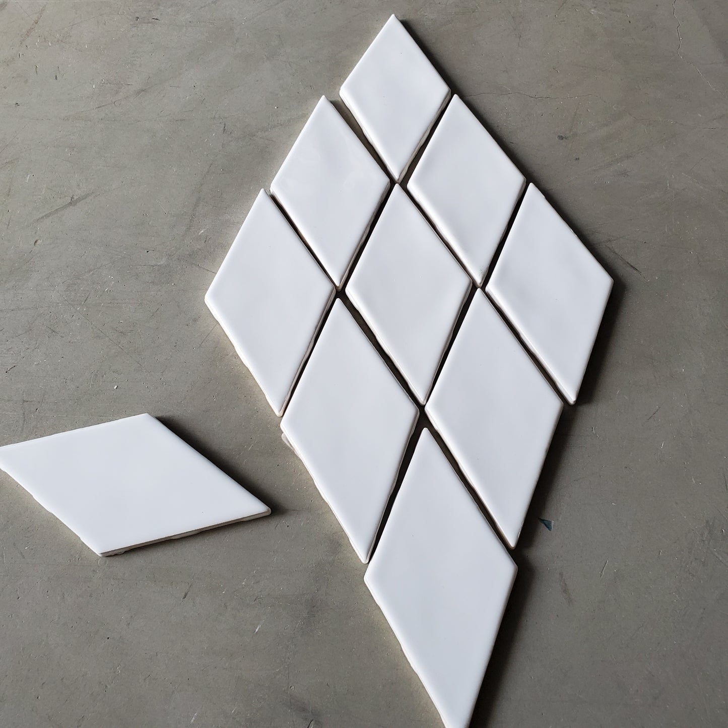 3x6 LC15 Luxcraft White Rhombus Glazed Subway Tile - Sold by ctn