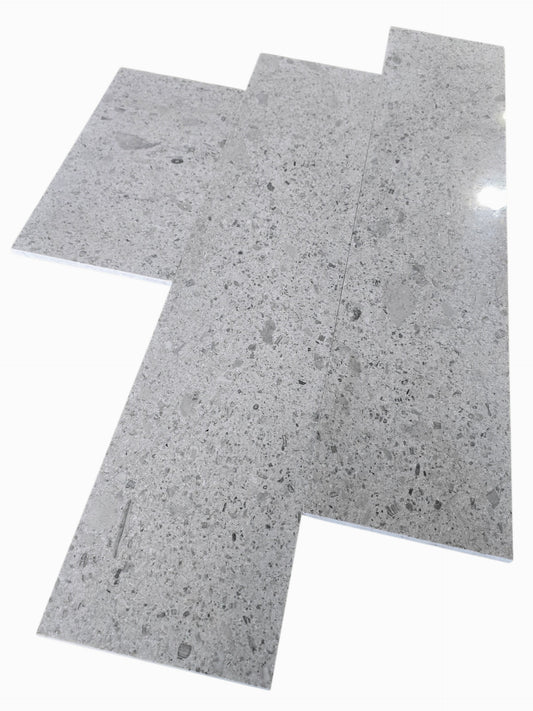 8xRan M322 Center City Delancey Grey Stone Polished A Grade - Sold By Carton