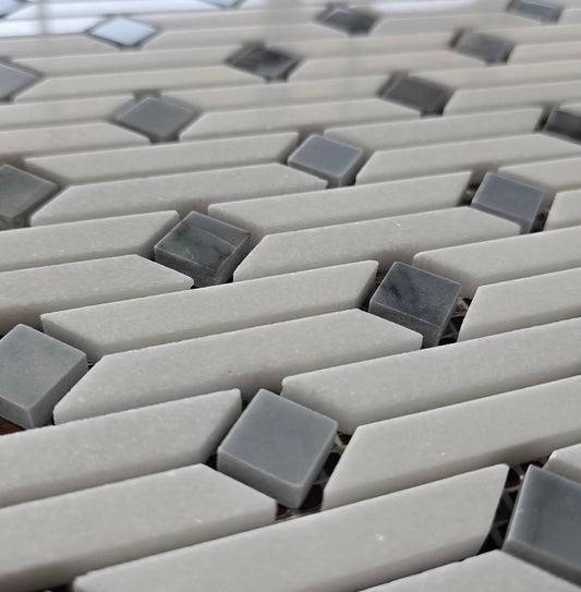 12"x12" Natural Stone Marble Mosaic Glazed- Sold By Sheet
