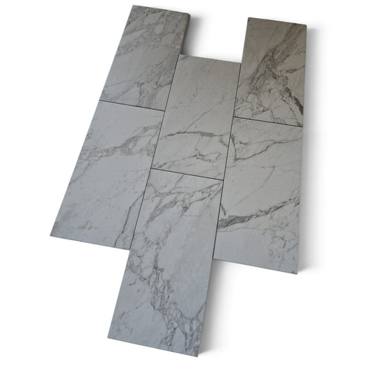 12"x 24" I520 Seconds Gray Marble Matte B-Grade Porcelain - Sold by Carton