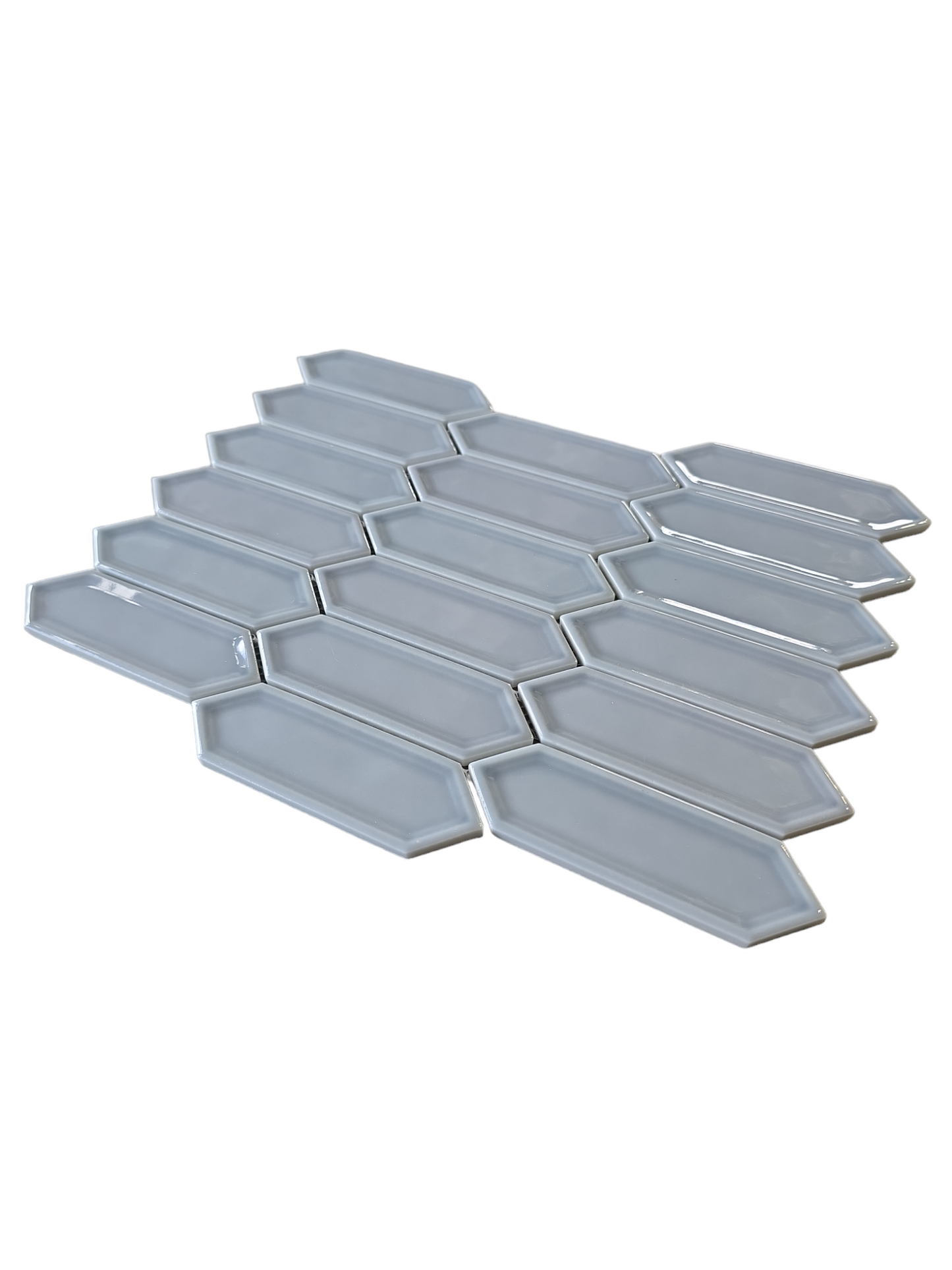 12"x9" Glass Mosaic Tile MB07 Gray Screen - Sold by Sheet