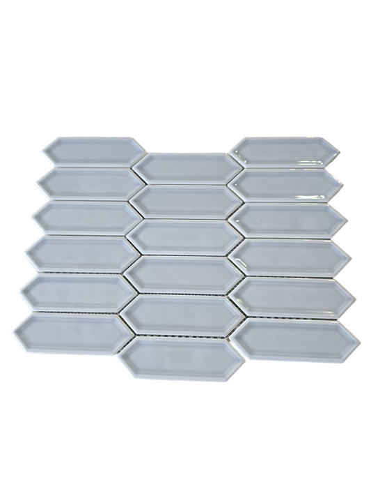 12"x9" Glass Mosaic Tile MB07 Gray Screen - Sold by Sheet