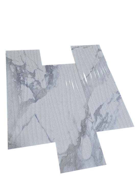 12"x36" Crash Blue Wave polished Rectified Ceramic- Sold By Carton