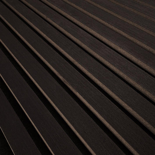 9.5"x94.5" Ebony - Acoustic Wood Slat Panels - Sold by the box