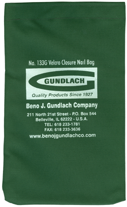 Green Nail Bag with Velcro Closure No. 133G - Mezquite Installations