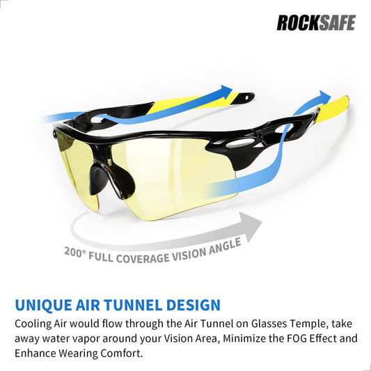 ROCKSAFE Safety Glasses (Yellow) - Sold Individually