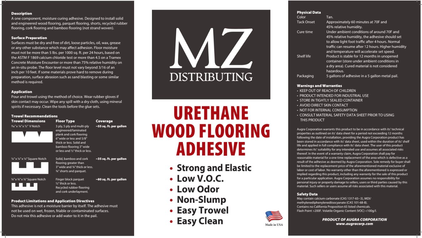 MZ Hybrid Urethane Wood Flooring Adhesive 5 Gal