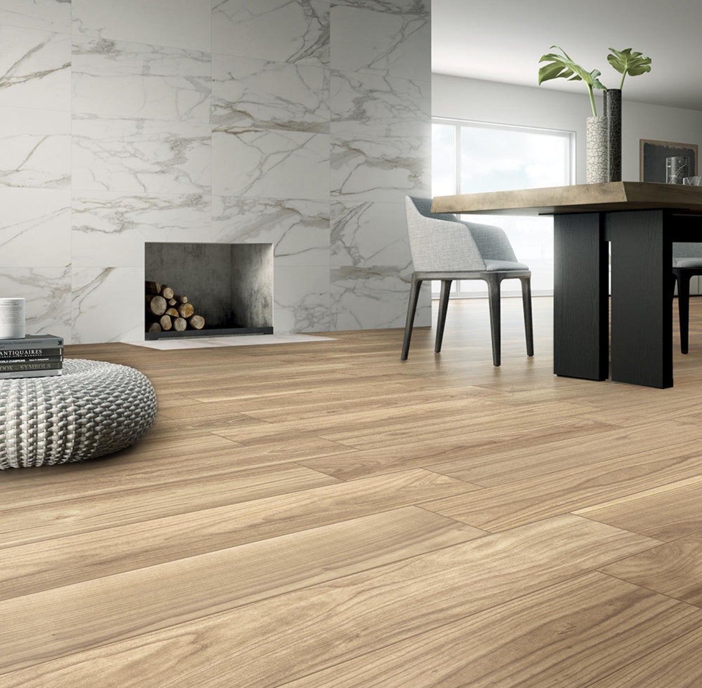 8"x40" Yosemite Teak Porcelain Tile - Sold by ctn