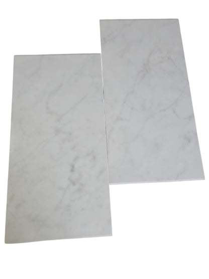 12"x24" Canova Piedra White Polished A-Grade Porcelain  - Sold by ctn