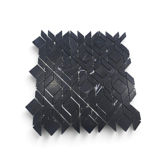 Nero Marquina Pietra Divina 13.38"x13.30"  - Sold by Sheet