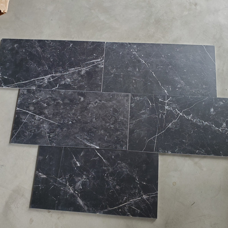 12"x24" Noir Veined Porcelain Tile  -Sold by Ctn