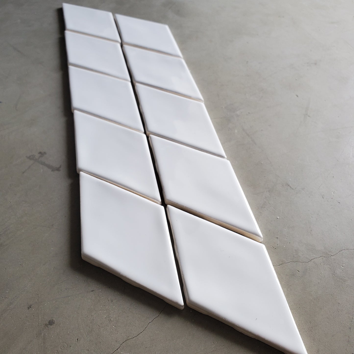 3x6 LC15 Luxcraft White Rhombus Glazed Subway Tile - Sold by ctn