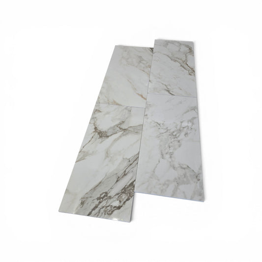 12"x24" I578 Famed  White Polished B-Grade Porcelain  - Sold by ctn