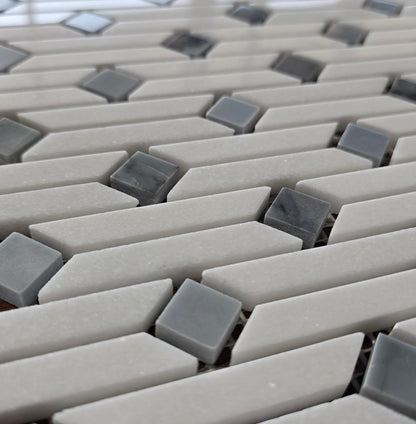 12"x12" Natural Stone Marble Mosaic Glazed- Sold By Sheet