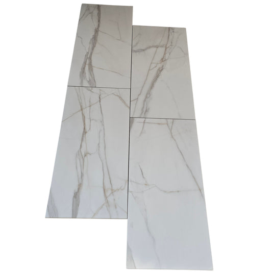 12"x 24" MY11 Mythique Marble Calacatta Venecia Matte  A-Grade Porcelain  - Sold by ctn