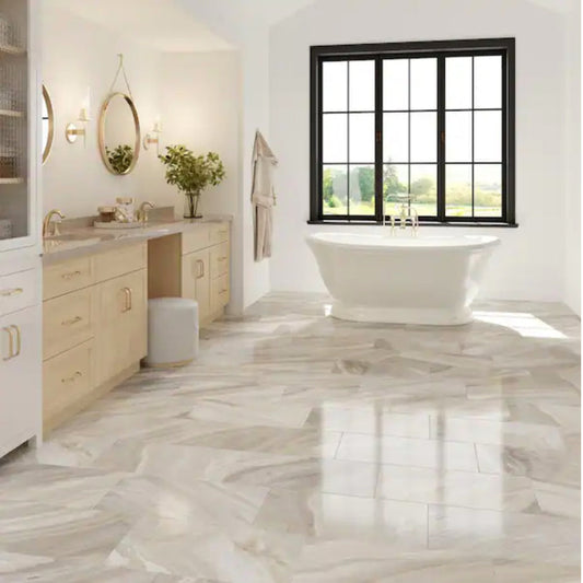 12x24 I714 HS Artebella Gray Polished B-Grade- Sold By Carton