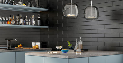 4"x16" Mosaic Krea 2.0 Black  - Sold by Ctn