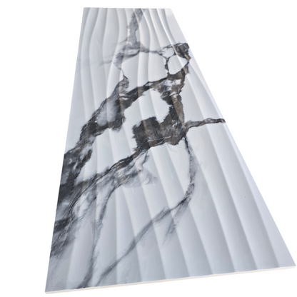 12"x36" Crash Blanco Wave Ceramic Tile - Sold by Ctn