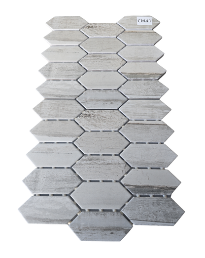 12"x11"  Mosaic Tile CM41 Gris Classique - Sold by Sheet