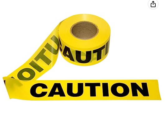 1.5-MIL Yellow Caution Barricade Tape, 3 in. x 1000 ft. Roll