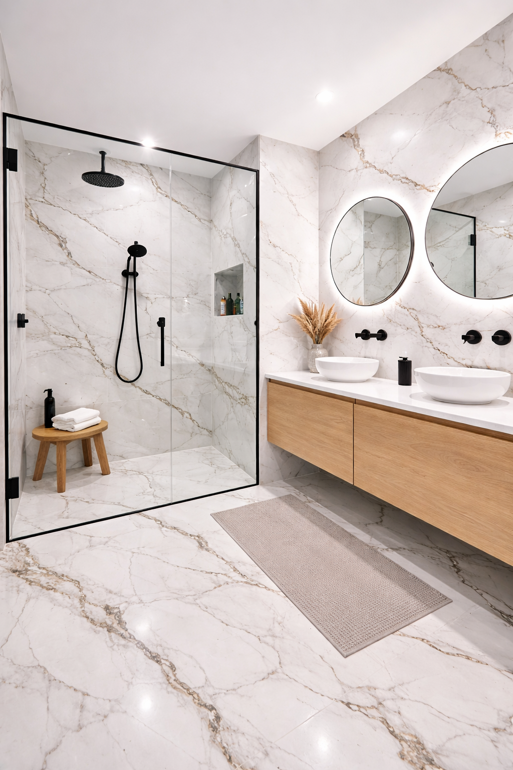 Avalon 12"x24" Matte Porcelain Marble Look Floor and Wall Tile