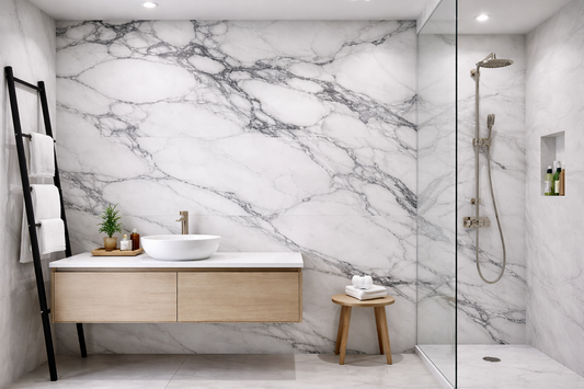 12"x36" Crash Blanco polished Rectified Ceramic- Sold By Carton