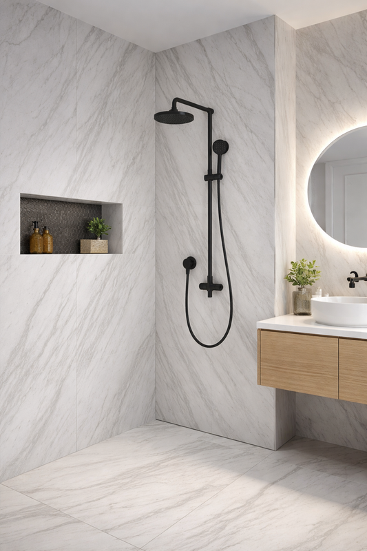 12" x 24" i593 Perpetuo Warm Polished Porcelain Tile - Sold by Ctn