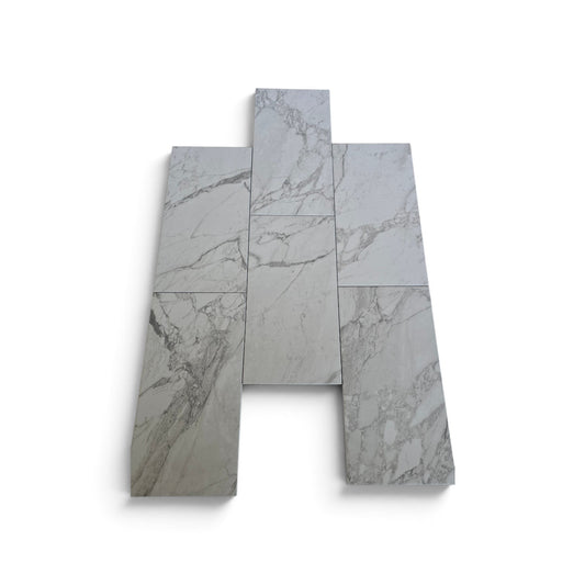 12"x 24" I520 Seconds Gray Marble Matte B-Grade Porcelain  - Sold by Carton