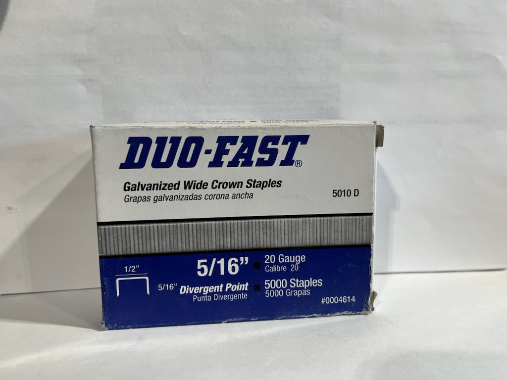Duo-Fast 5010 D 5/16" Galvanized Wide Crown Staple