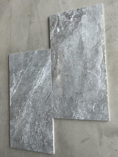 12x24 Perpetuo Gray I596 Polished Porcelain Tile - Sold by Ctn