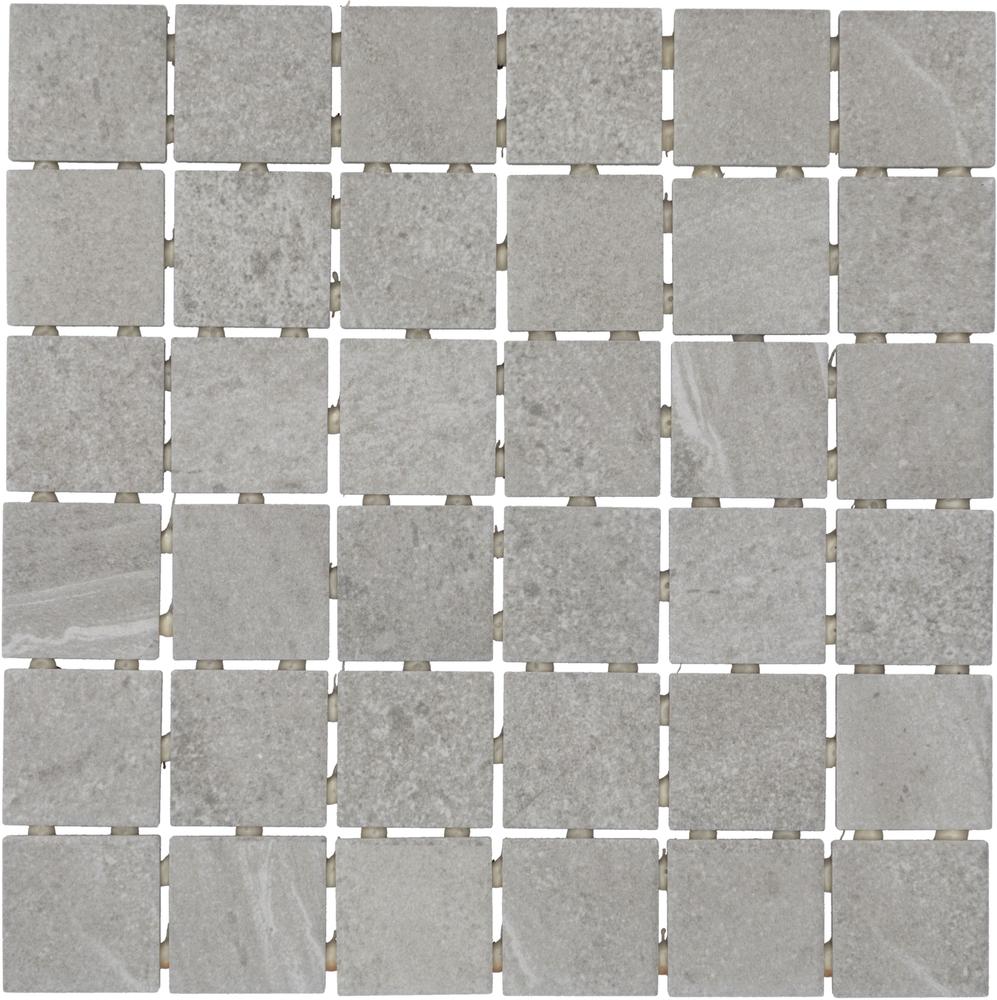 12"x12" Mosaic Tile CP47 Edmonton Steely Gray - Sold by Sheet