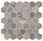 Mosaic Sheet 2" Hex M023 Presario Meta Silver A Grade - Sold By Sheet