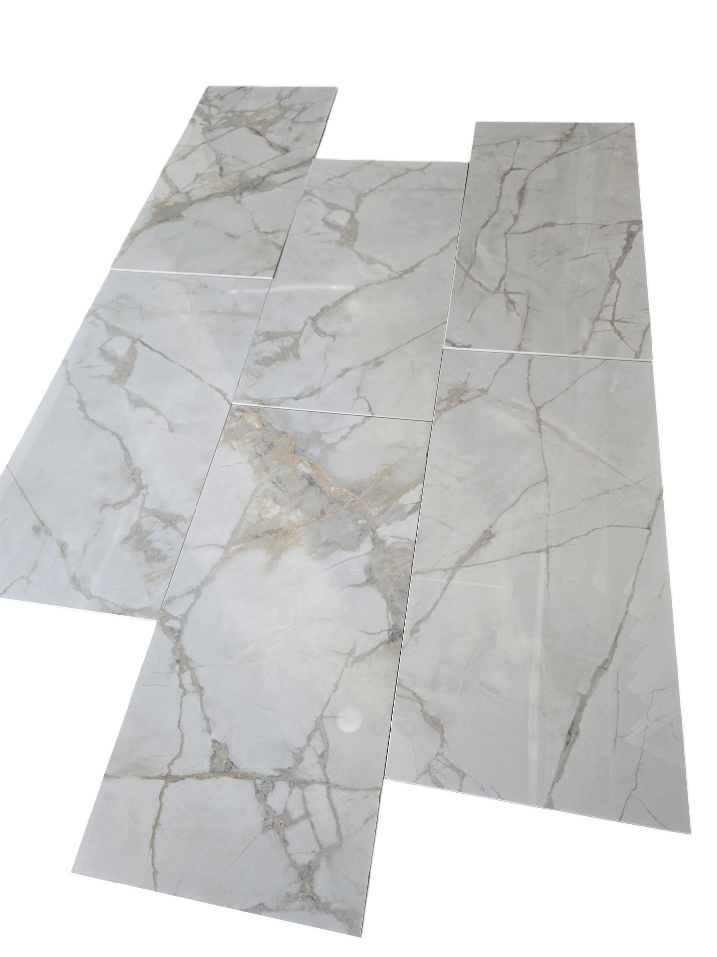 12x24 Rigata Bianco Polished Porcelain Tile - Sold By Ctn