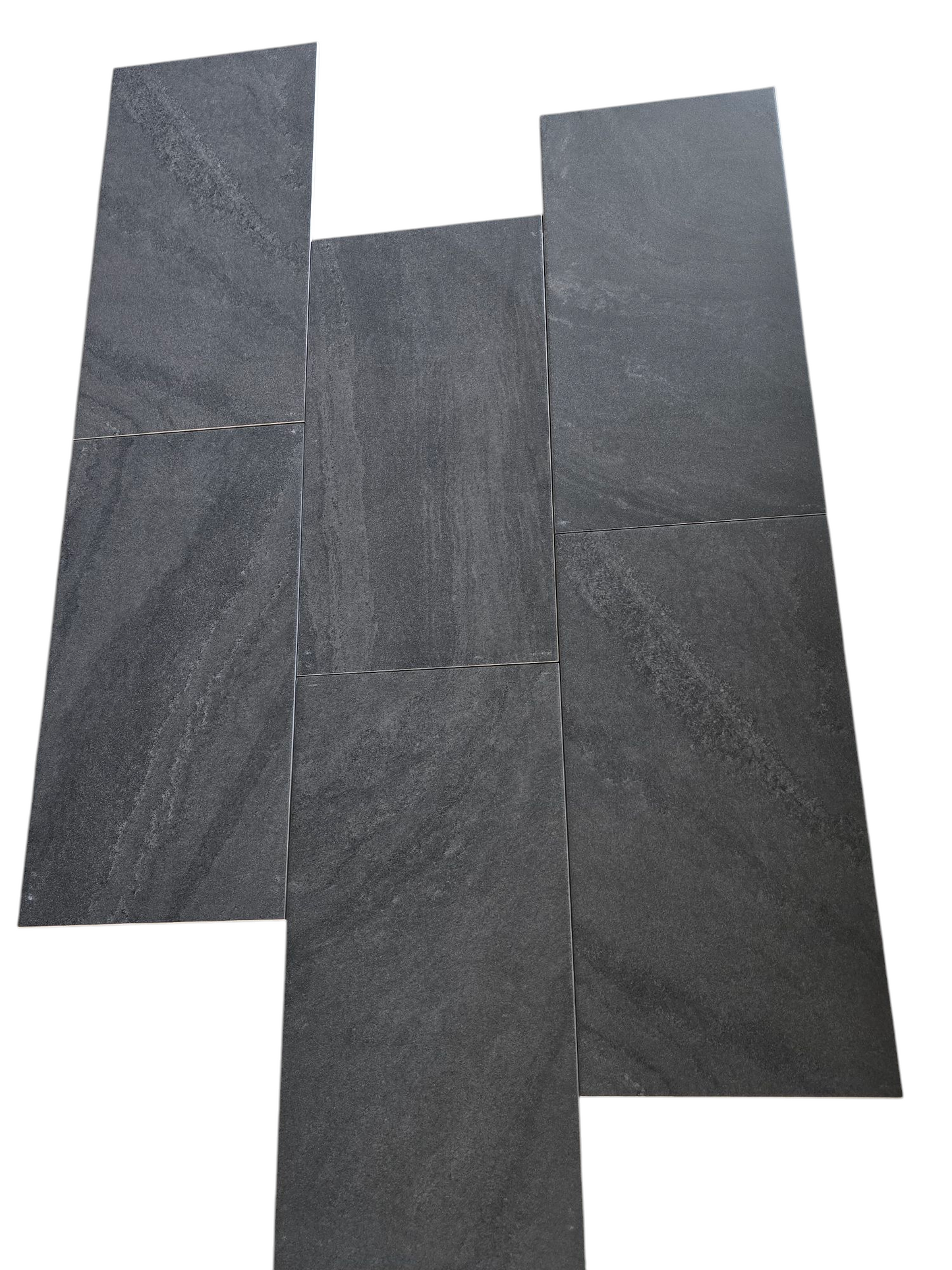 12"x24" Unique Stone Black Porcelain Tile  -Sold by Ctn