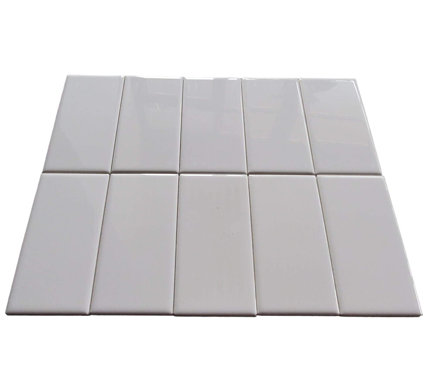 3"x6" Polished Ceramic Gloss White Subway Tile