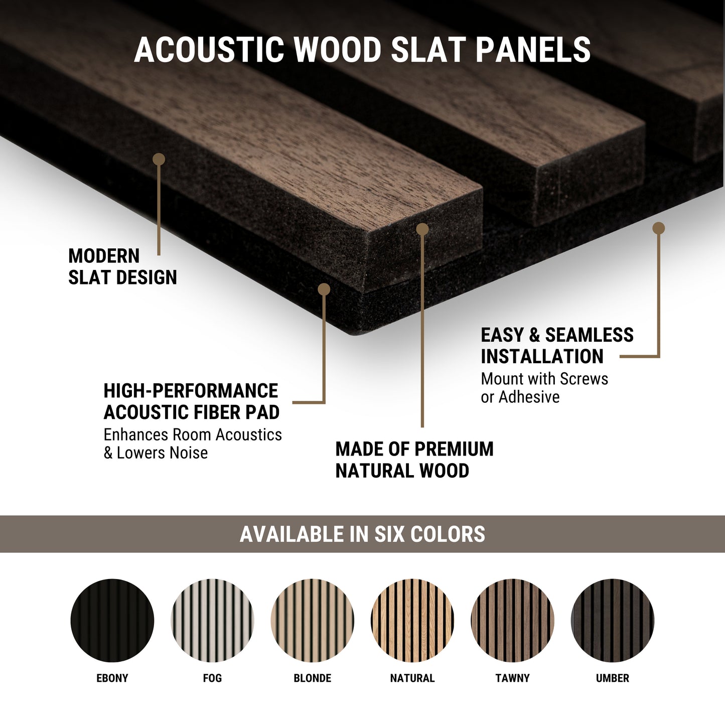 Fog - Acoustic Wood Slat Panels