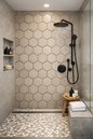 Mosaic Sheet 2" Hex Urban Textures Beige Satin A-Grade