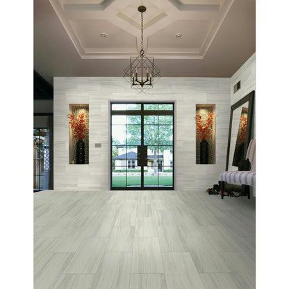 24x48 Vertuo Stria Maestro White Tile - Sold by Ctn