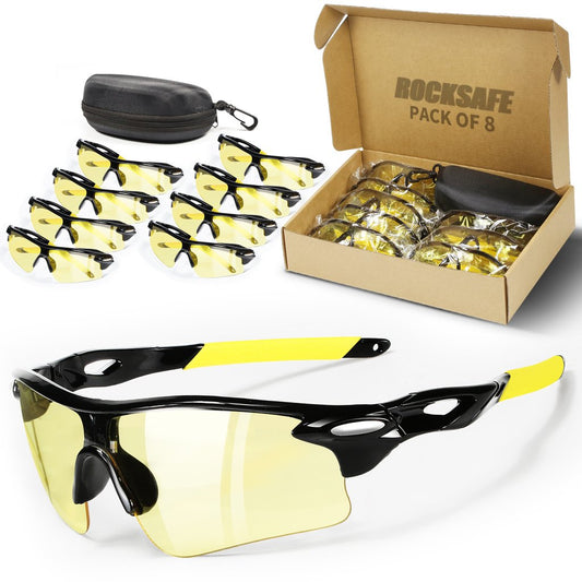 ROCKSAFE Safety Glasses (Yellow) - Sold Individually