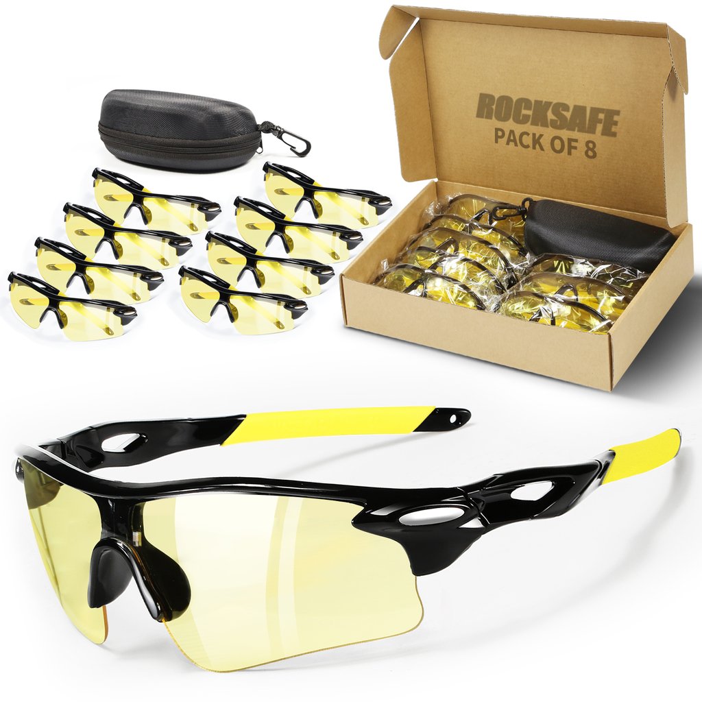 ROCKSAFE Safety Glasses (Yellow) - Sold Individually