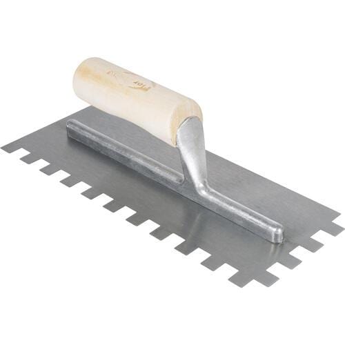 Wood Handle Trowel Square Notch-1/2x1/2x1/2 - Mezquite Installations