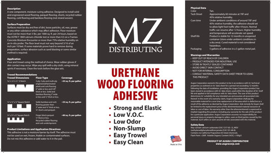 MZ Hybrid Urethane Wood Flooring Adhesive 5 Gal