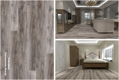 Prime Plank 6.0mm - Farmhouse Pecan - 7"x 48" - Vinyl Plank - Sold by ctn