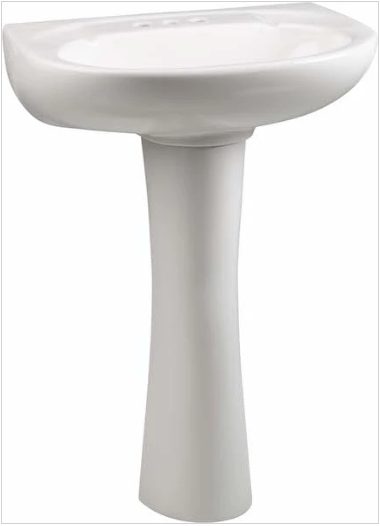 Briggs Altima Pedestal Sink White 24" - Mezquite Installations